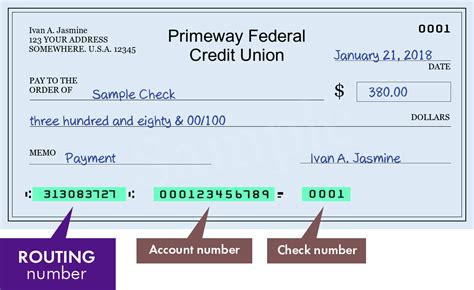 primeway federal credit union routing number|primeway routing number 313083727.